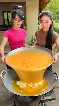 Cooking yummy deep fried egg fry rice recipe