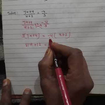 Solve: (7x+4)/(x+2)=(-4/3). #maths #class8maths #linearequationinonevariable #ytshorts #mathstricks