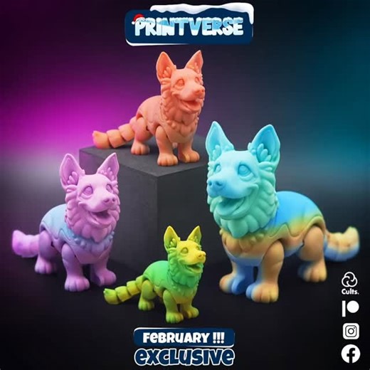 𝐏𝐑𝐈𝐍𝐓𝐕𝐄𝐑𝐒𝐄 on Instagram: "- February Exclusive "GSD" & Subscribers Bonus "GSD Pups STL", Is Now Available For @patreon & @myminifactory Subscribers 💟✅️ -Check Out The Link Below And Stay Tuned For More 💜 -https://www.patreon.com/printverse #3dprintingstudio #makersgonnamake #3d #3dprinting #3dprintingcommunity"