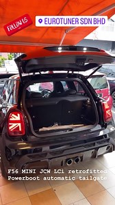 2023 MINI JCW LCi retrofitted Automatic Tailgate / Power boot Retrofit Kit 🚗💨🇩🇪👍🏻 Open and close tailgate with remote key and button at the tailgate or inside the car. Kit come with vacuum soft close function!🚗💨🇩🇪✨👍🏻 (100% Plug&Play System). Price : RM2500.00 for automatic tailgate, RM300.00 for installation. *Optional leg swipe retrofit kit RM800.00 (exc. installation) only for MINI with keyless entry / comfort access) At Eurotuner Sdn Bhd, we give the best for your MINI. We are spe