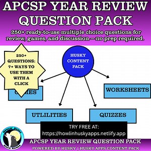 APCSP Year Review Question Pack | Activities | Practice | Tests