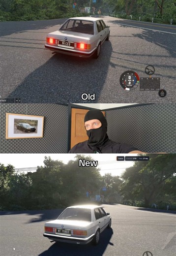 Beamng 0.38 vs 0.39 graphics, do you prefer old or new ones #beamng #simracing #e30 #drifr