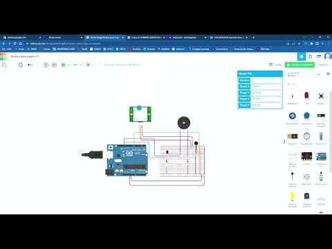 Circuito de Baston para ciegos con Arduino / Tinkercad / German Zuñiga