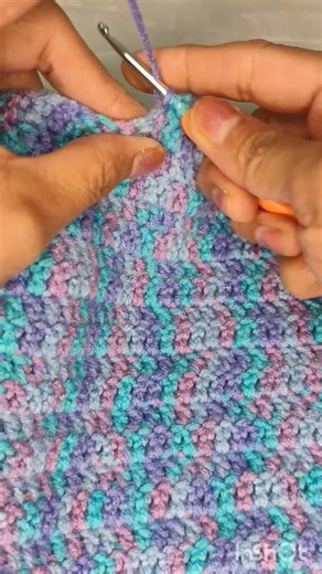Create Easy Crochet Patterns with Multicolore Yarn#diy #crochetforbeginners #shorts #youtubeshorts