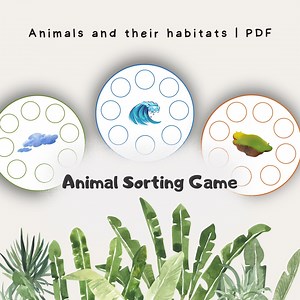 Printable Animal Sorting Game PDF, Learn About Animal Habitats, Montessori Game for Kids, Sorting Animals Game, Preschool Activity, Digital - Etsy Canada