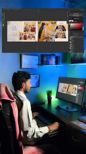 SELU | Wedding albums design on Instagram: "Beride haldi 12x36 albums page @selu_design_hub #haldi #bride #photographer #album #weddingalbum #photoshop #psd #12x36 #wedding #beforeandafter #videoediting #haldi #haldiceremony💛 #indianweddimg #graphic #graphicdesign #albumdesign"