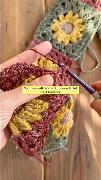 Fall Colors Crochet Scarf | Beginner Friendly 🍂🧣