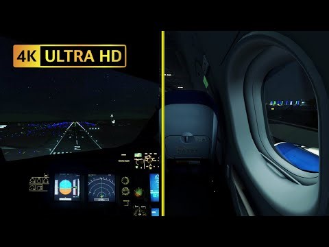 ✈️ 4K Airplane Cockpit + Cabin Ambiance ASMR ✈️ | Sleep & Study | Take Off, Landing, White Noise