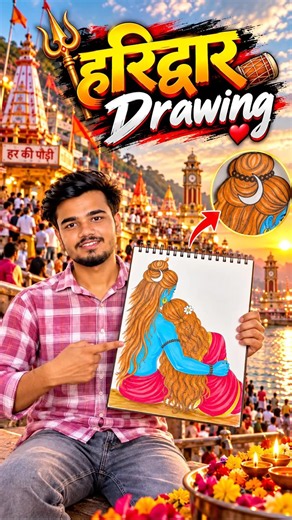 Drawing Divine Couple Mahadev & Parvati 🙏🏻 Satisfying Art Tutorial