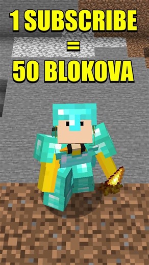 1 SUBSCRIBE = 50 BLOKOVA #minecraft #minecraftshorts #shorts #fyp