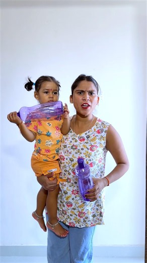 Devanshi ke fridge ka sara pani kaun pi gaya 😲❤️ #shorts #ytshorts #foryou #trending #viralvideo