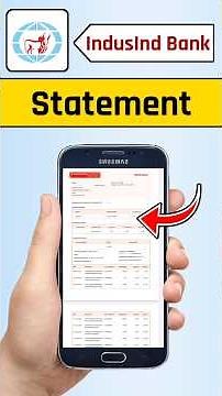 indusind bank ka statement kaise nikale ! how to download indusind bank statement