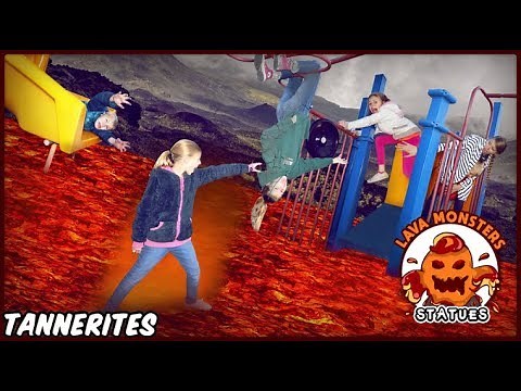LAVA MONSTER Statues on the SCHOOL PLAYGROUND!