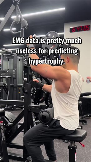 EMG data is pretty much useful for predicting long term muscle growth. EMG is a measure of neuromuscular excitation, not mechanical tension, which we know drives hypertrophy. EMG signal is influenced by load. High loads produce greater EMG amplitudes, but we know that high and low loads produce similar growth when performed to momentary failure. I am not saying EMG is useless for purposes outside of hypertrophy studies, as I think it can have valid uses e.g. neuromuscular conditions assessment.