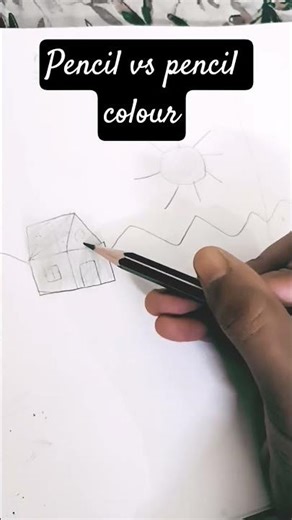 pencil vs pencil colour 👍🏻✨