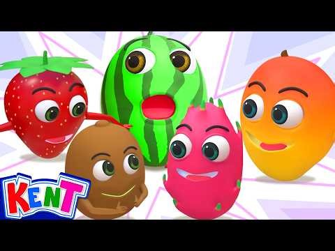 Ten Little Fruits Song | Nursery Rhymes and Kids Songs | Kent The Elephant