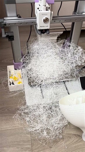 Left My 3D Printer Running Overnight. Woke Up to This #3dprinting #printfail