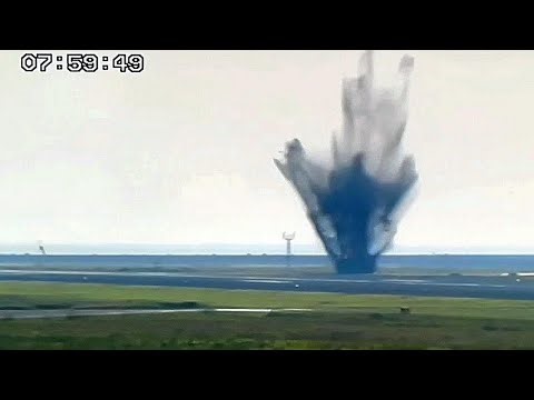 WW2 Bomb Explodes at Miyazaki Airport Japan!