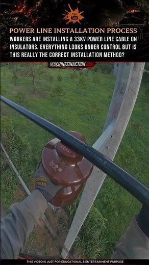 Power Line Installation Process ⚡