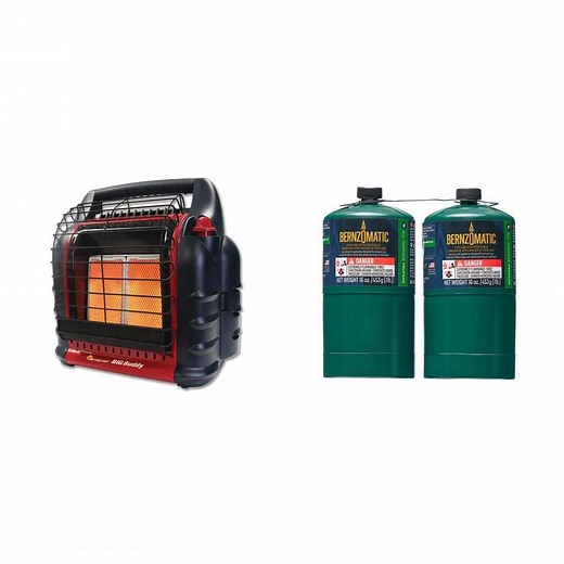 Big Buddy Pro Series 18,000 BTU Portable Radiant Propane Heater and 1 lb. Propane Gas Cylinder, 2-Pack - The Home Depot