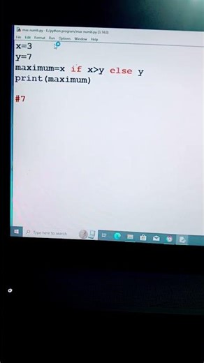 Find max num using if else shorthand #music #satyamsirhardoi #programing