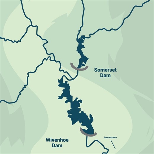 4.6K views · 92 reactions | Seqwater advises operational releases from Somerset Dam into Wivenhoe Dam began at 3pm on 2 January 2024 and are expected to continue for the next several days. These low flow releases via the cone valves are to balance the storages across Somerset and Wivenhoe Dams, and are not expected to cause the lake level in Wivenhoe Dam to increase by more than 0.5 metres. Releases from Wivenhoe Dam are not expected at this stage. | Seqwater | Facebook