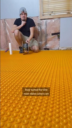 Installing Schluter Membrane For Heated Floors *Peel & Stick