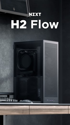 Introducing the new NZXT H2 Flow Mini-ITX airflow case! Mighty View. Mini Case: nzxt.co/4aCLw2C | NZXT