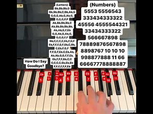How Do I Say Goodbye? piano tutorial (letters and numbers)