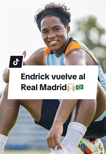 Endrick vuelve al Real Madrid🙌🏼🇧🇷#reycantu #realmadrid #endrick #laliga #tiktokdeportes delantero nueve joya jovenpromesa endricki brasil lyon debate fútbol madridista madridistas madridismo