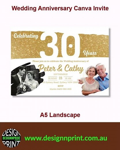 Wedding Anniversary Canva Invite