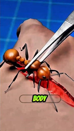 why african soldiers use ants as stitches ?