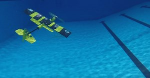 EagleRay amphibious fixed-wing drone is at home in sea or sky