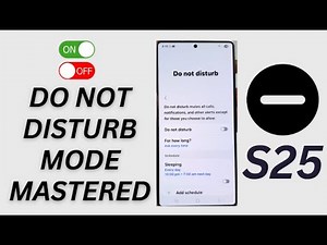 🌙 How to Enable/Disable Do Not Disturb on Galaxy S25 Ultra/Edge – Stay Focused & Undisturbed!