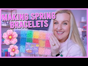 MAKING SPRING BEADED BRACELETS (how to make bracelets with beads) 🌸🌷🎀 ✨PONY BEAD BRACELETS✨