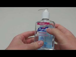 Opening Purell hand sanitizer