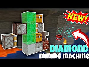 Minecraft 1.21 New Diamond Mining Machine || Tutorial In Bedrock (MCPE/Xbox/PS4/Nintendo Switch)