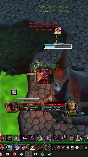 Warrior kills Mage/Rogue 2v1 solo TBC Arena 2k rating