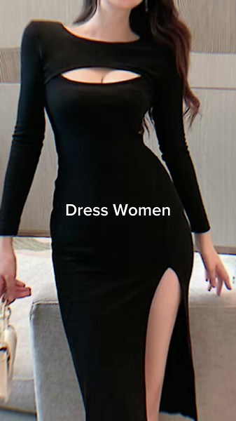 Women Modeling Stylish Black and Pink Dresses