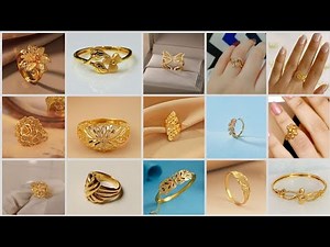🌺latest top 50 beautiful gold rings designs for women || gold rings designs for women