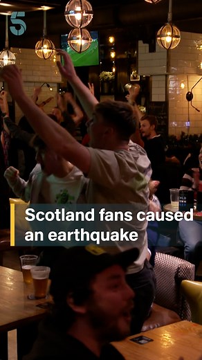 Scotland fans caused an earthquake #c5news | Channel 5 News