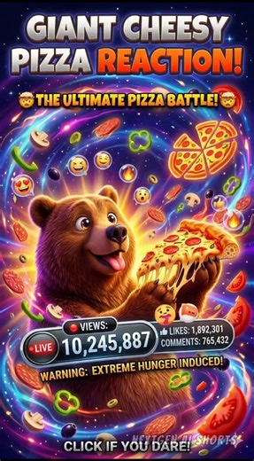 “What Happens When a Bear Eats Pizza? 🍕🐻”