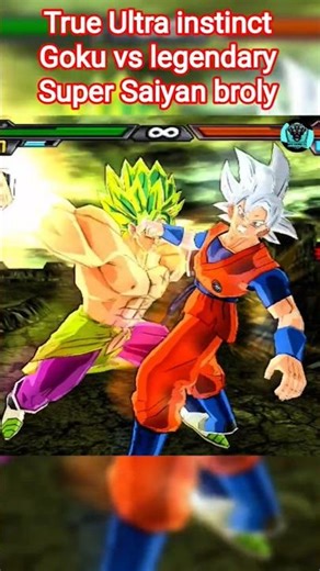 true Ultra instinct Goku vs legendary Super Saiyan broly #shortvideo #shorts #dragonball #goku
