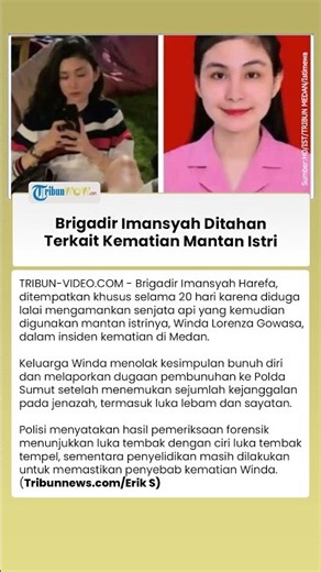 Brigadir Imansyah Ditahan 20 Hari Terkait Dugaan Kelalaian Senjata Api dalam Kematian Mantan Istri