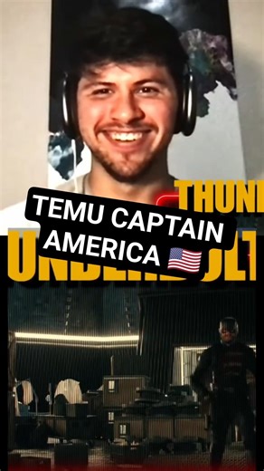 Have no fear! TEMU Captain America is here! 💪💩 #reaction #marvel #mcu