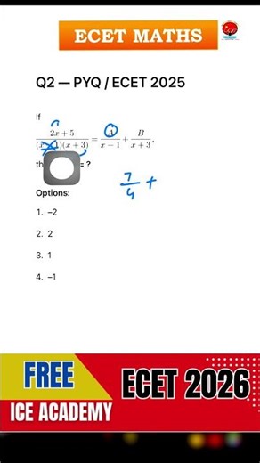 FREE ECET2026 Maths Classes 🚀 | Score High with Smart Tricks | Q-75 Fully Explained,#freeecet