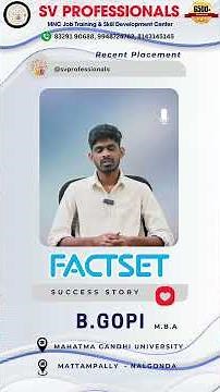 How Bhukya Gopi Got Placed in FactSet & Cognizant After MBA | Real Success Story