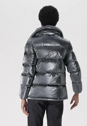 BLAUER Olive Padded Winter Jacket Women Shiny Glossy Nero Black | Zalando