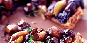 Caramelised shallot and mushroom tart