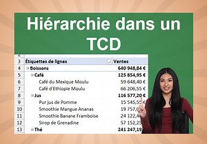 Hiérarchie des données dans un TCD